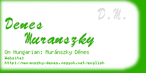 denes muranszky business card